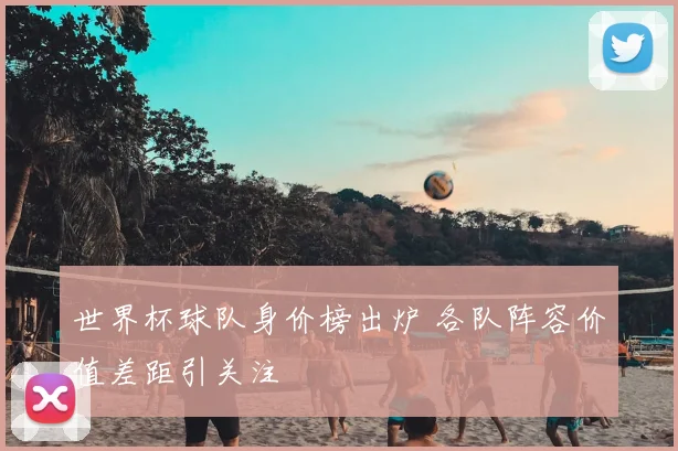 世界杯球队身价榜出炉 各队阵容价值差距引关注